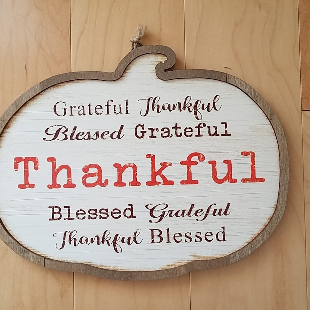 Ashland pumpkin shaped thankful wall hangi…